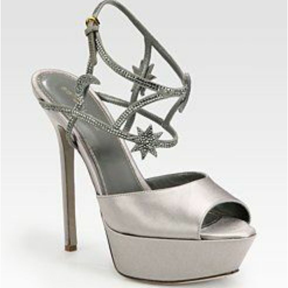 Sergio Rossi‎ Crystal Coated Star Moon Platform 37